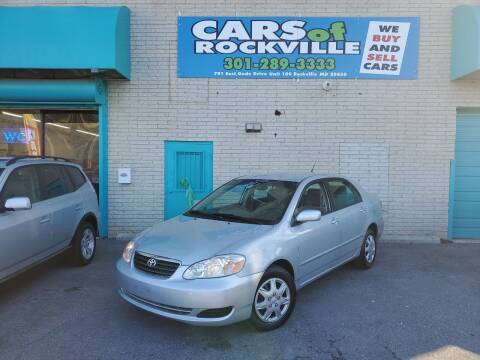 2008 Toyota Corolla for sale at Cars Of Rockville in Rockville MD