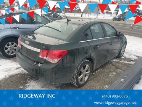 2014 Chevrolet Cruze for sale at RIDGEWAY INC in Ashtabula OH