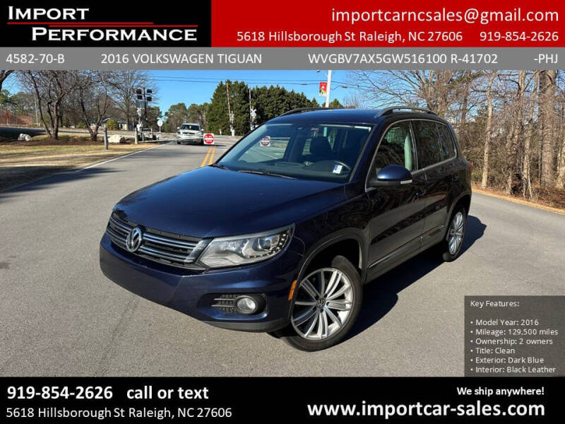 2016 Volkswagen Tiguan for sale at Import Performance Sales in Raleigh NC