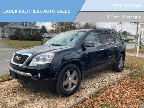 2012 GMC Acadia for sale at LAUER BROTHERS AUTO SALES in Dover PA