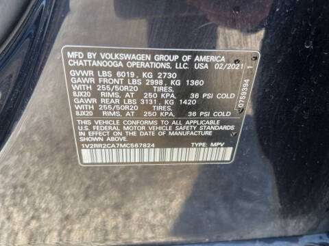 2021 Volkswagen Atlas