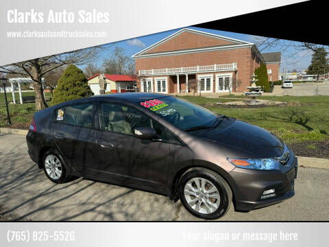 2013 Honda Insight for sale at Clarks Auto Sales in Connersville IN