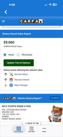 2013 Toyota Prius v Five