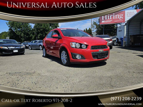2012 Chevrolet Sonic for sale at Universal Auto Sales in Salem OR