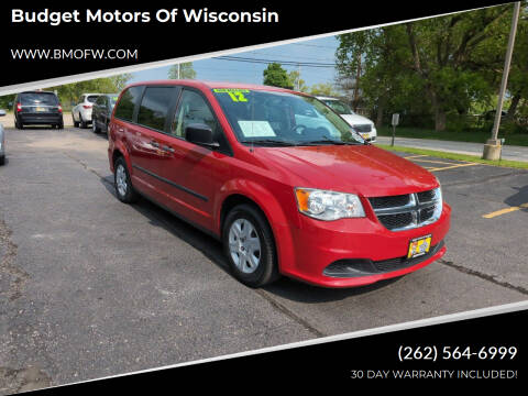2012 Dodge Grand Caravan for sale at Budget Motors of Wisconsin in Racine WI