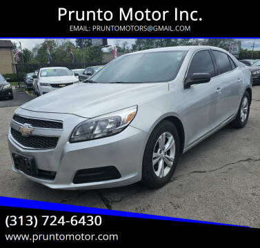 2013 Chevrolet Malibu for sale at Prunto Motor Inc. in Dearborn MI