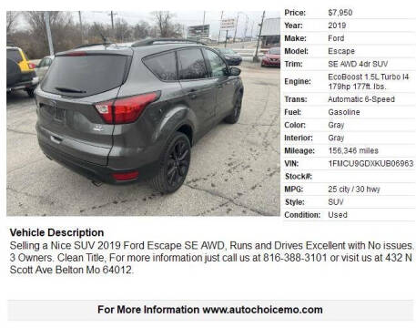 2019 Ford Escape SE