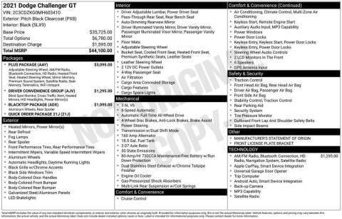 2021 Dodge Challenger GT