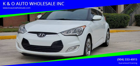 2014 Hyundai Veloster for sale at K & O AUTO WHOLESALE INC in Jacksonville FL