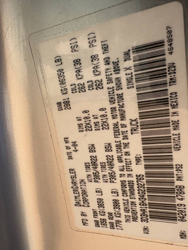 2004 Dodge Ram 1500 SRT-10