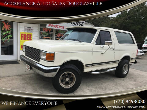 1989 Ford Bronco for sale at Acceptance Auto Sales Douglasville in Douglasville GA