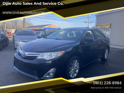 2012 Toyota Camry for sale at Dijie Auto Sales and Service Co. in Johnston RI