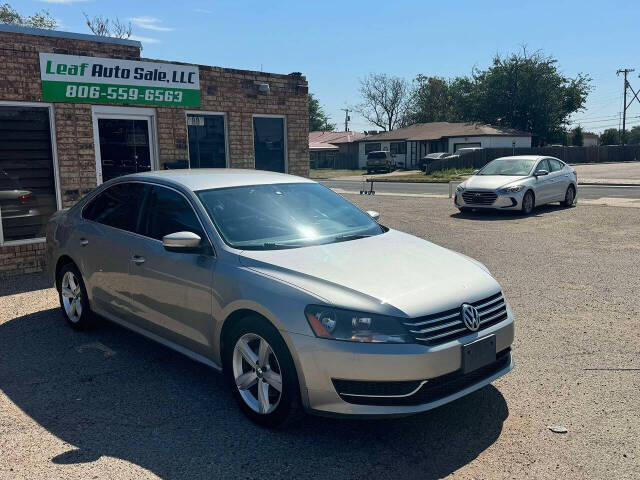 2013 Volkswagen Passat for sale at LEAF AUTO SALE LLC in Lubbock, TX