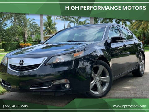 2012 Acura TL for sale at HIGH PERFORMANCE MOTORS in Hollywood FL
