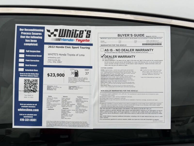 2022 Honda Civic Sport Touring