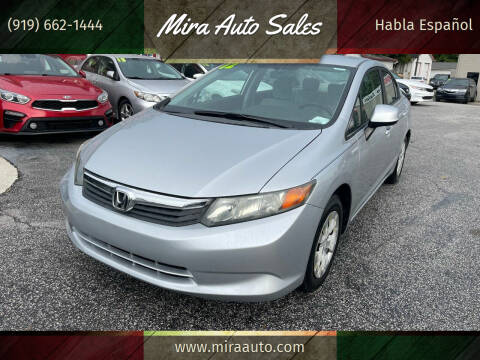 2012 Honda Civic for sale at Mira Auto Sales in Raleigh NC