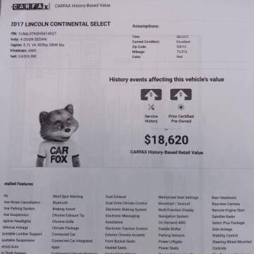 2017 Lincoln Continental Select