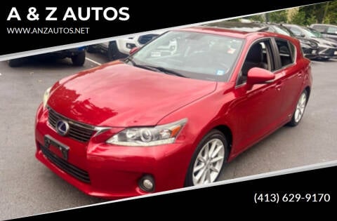 2013 Lexus CT 200h for sale at A & Z AUTOS in Westfield MA