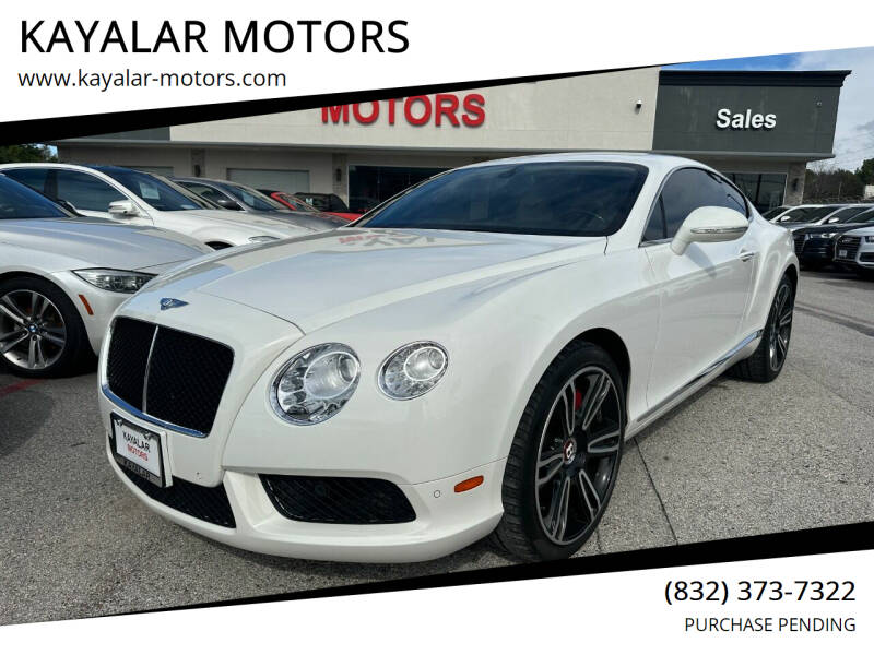 2013 Bentley Continental for sale at KAYALAR MOTORS in Houston TX