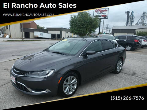 2015 Chrysler 200 for sale at El Rancho Auto Sales in Des Moines IA