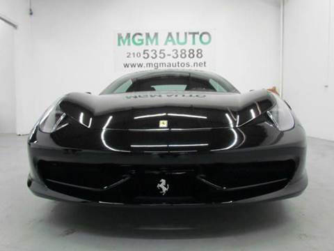 2013 Ferrari 458 Italia for sale at MGM Auto in San Antonio, TX