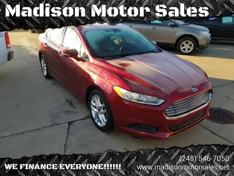 2013 Ford Fusion for sale at Madison Motor Sales in Madison Heights MI