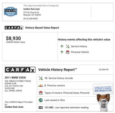 2011 BMW 5 Series 535i xDrive