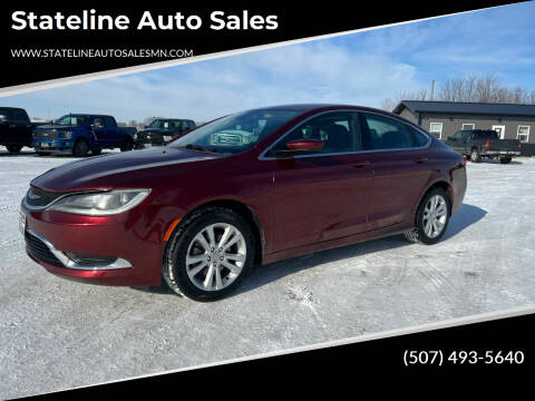 2015 Chrysler 200 for sale at Stateline Auto Sales in Mabel MN