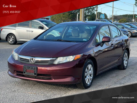 2012 Honda Civic for sale at Car Bros in Virginia Beach VA