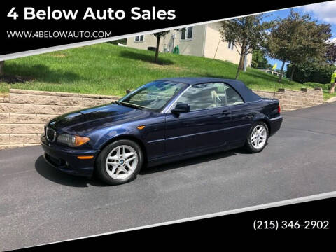 2004 BMW 3 Series for sale at 4 Below Auto Sales in Willow Grove PA