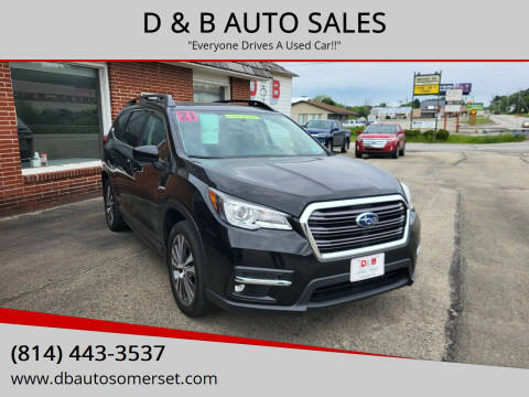 2021 Subaru Ascent for sale at D & B AUTO SALES in Somerset PA