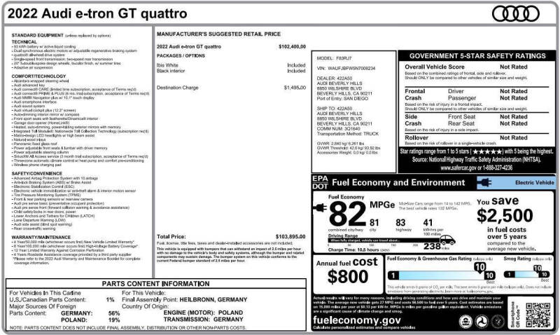 2022 Audi e-tron GT quattro Premium Plus