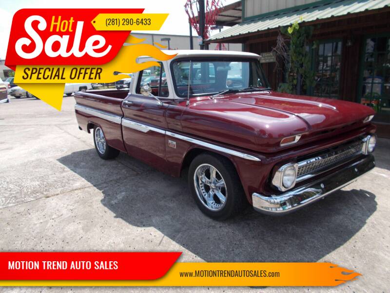 1966 Chevrolet C/K 10 Series for sale at MOTION TREND AUTO SALES in Tomball TX