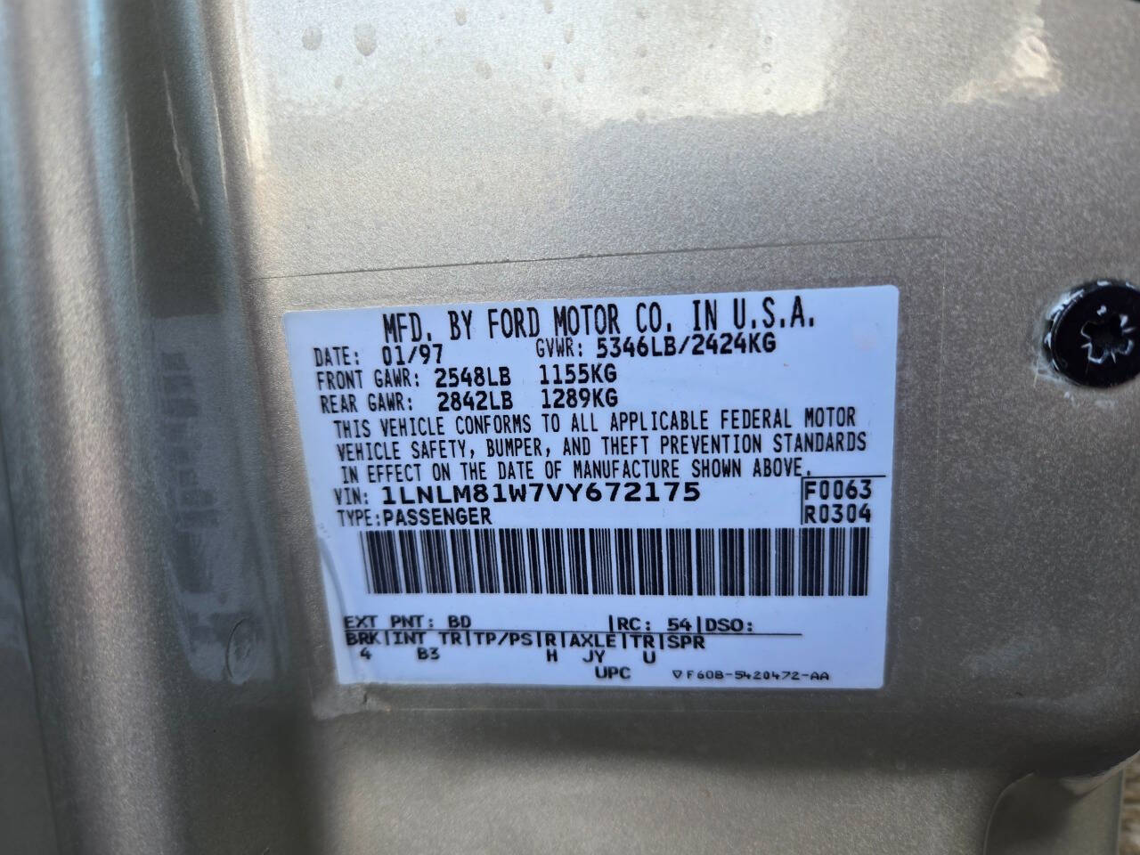 1997 Lincoln Town Car 91