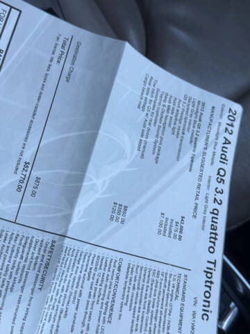 2012 Audi Q5 3.2 quattro Prestige