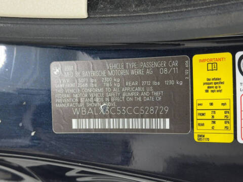 2012 BMW 6 Series 650i