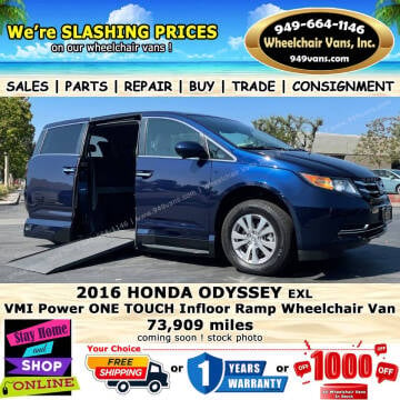 2016 Honda Odyssey for sale at Wheelchair Vans Inc in Laguna Hills CA