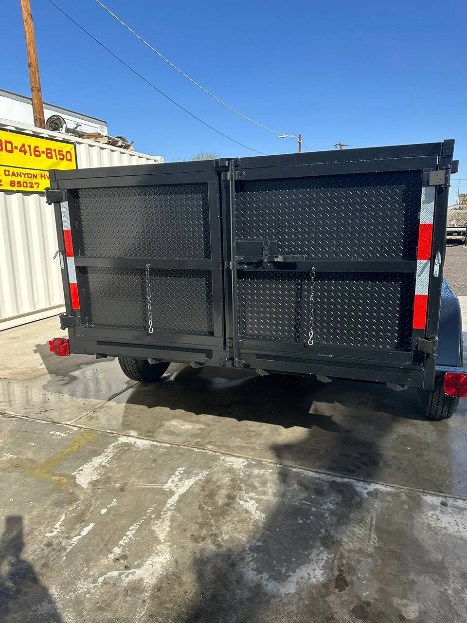 2025 Polestar 12x8x3 Diamond Plated Dump Trailer for sale at Factory Direct Trailer Sales in Phoenix, AZ