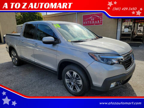 2018 Honda Ridgeline for sale at A TO Z  AUTOMART in West Palm Beach FL