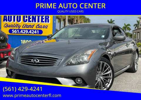 2011 Infiniti G37 Convertible for sale at PRIME AUTO CENTER in Palm Springs FL