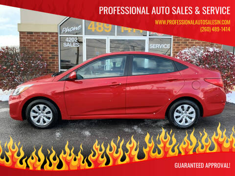 2017 Hyundai Accent for sale at Professional Auto Sales & Service in Fort Wayne IN