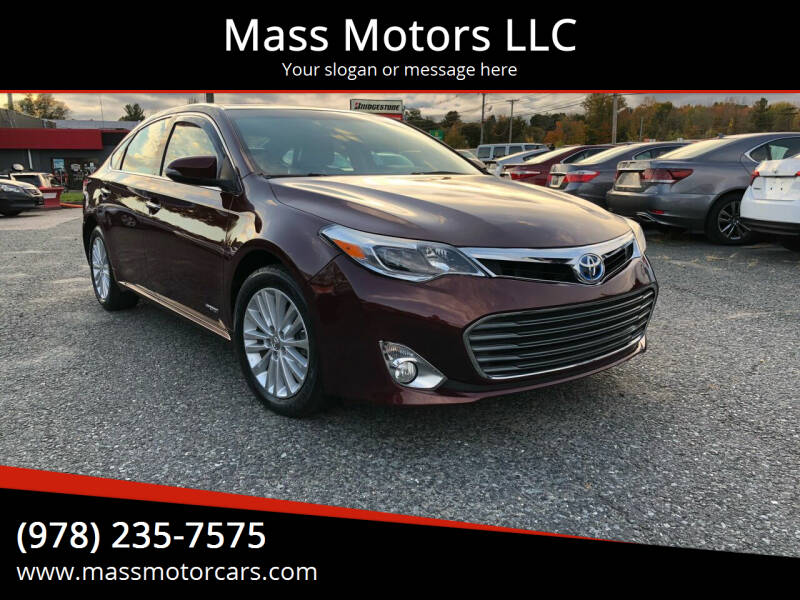2013 Toyota Avalon Hybrid for sale at Mass Motors LLC in Worcester MA