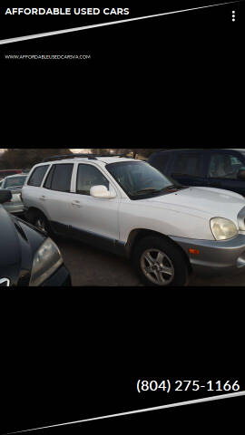 2004 Hyundai Santa Fe for sale at AFFORDABLE USED CARS in North Chesterfield VA