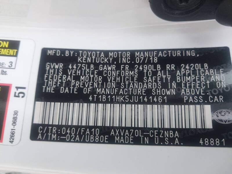 2018 Toyota Camry LE