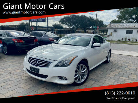 2013 Infiniti G37 Coupe for sale at Giant Motor Cars in Tampa FL