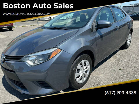 2015 Toyota Corolla for sale at Boston Auto Sales in Brighton MA