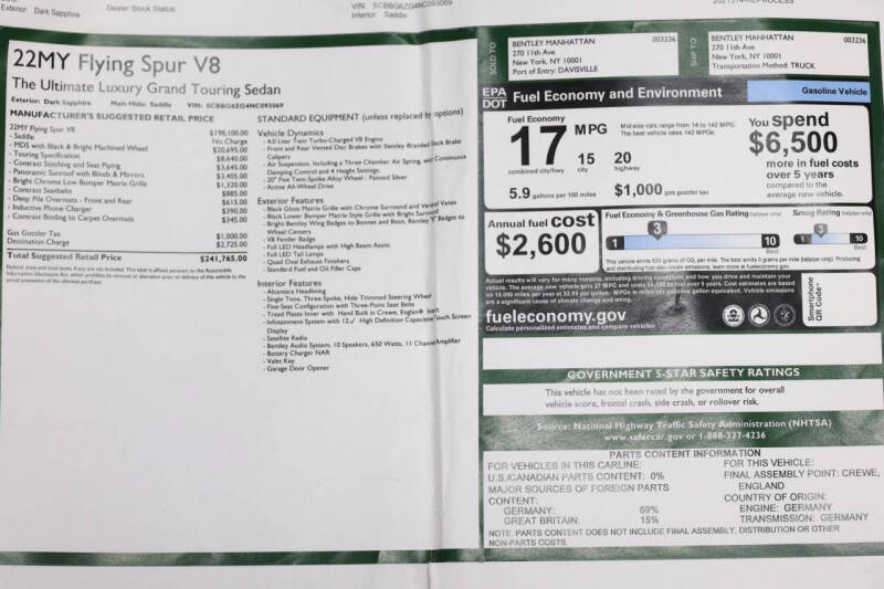 2022 Bentley Flying Spur V8