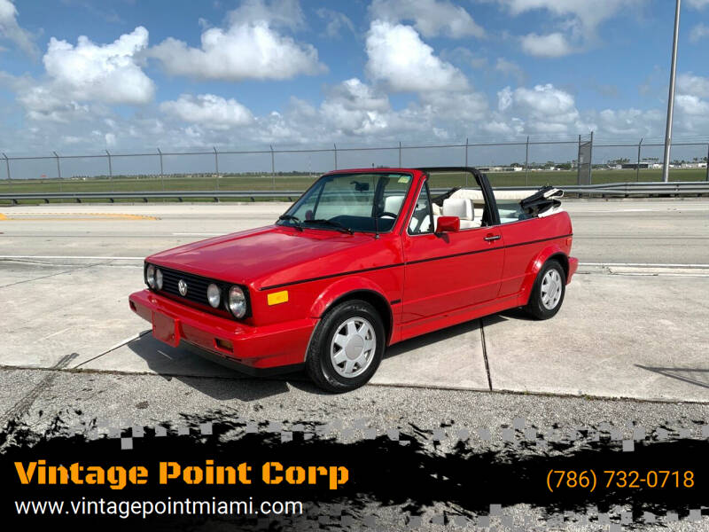 1988 Volkswagen Cabriolet for sale at Vintage Point Corp in Miami FL