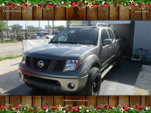2006 Nissan Frontier for sale at K & V AUTO SALES LLC in Hollywood FL