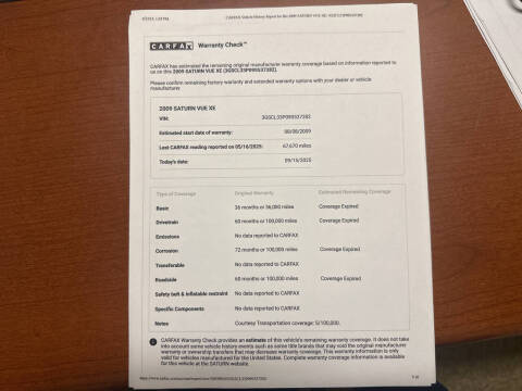 2009 Saturn Vue XE